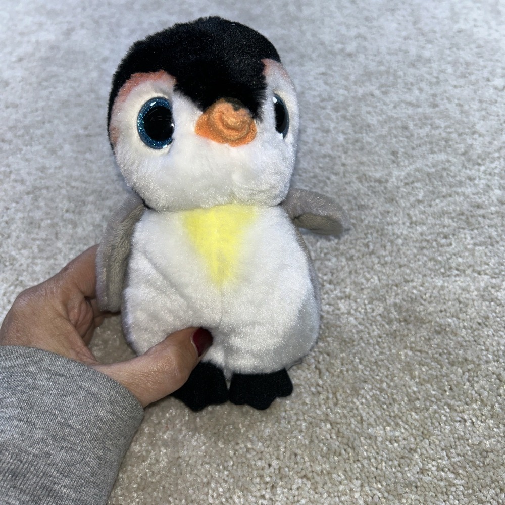 Ty Beanie Boos Pongo Penguin 6" Stuffed‎ Animal Doll VelveTy Arctic Soft 2018